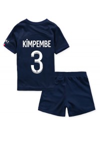 Fotbalové Dres Paris Saint-Germain Presnel Kimpembe #3 Dětské Domácí Oblečení 2022-23 Krátký Rukáv (+ trenýrky)